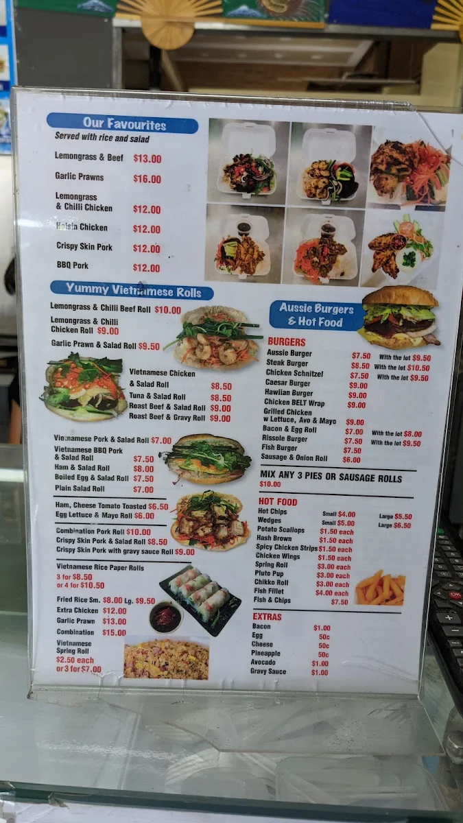 Menu, Gosford Bakehouse & Takeaway