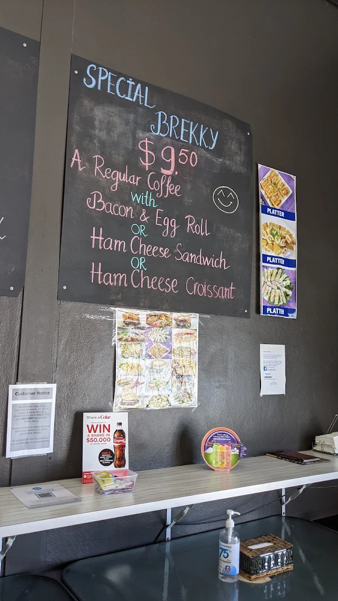 Menu, Gosford Bakehouse & Takeaway