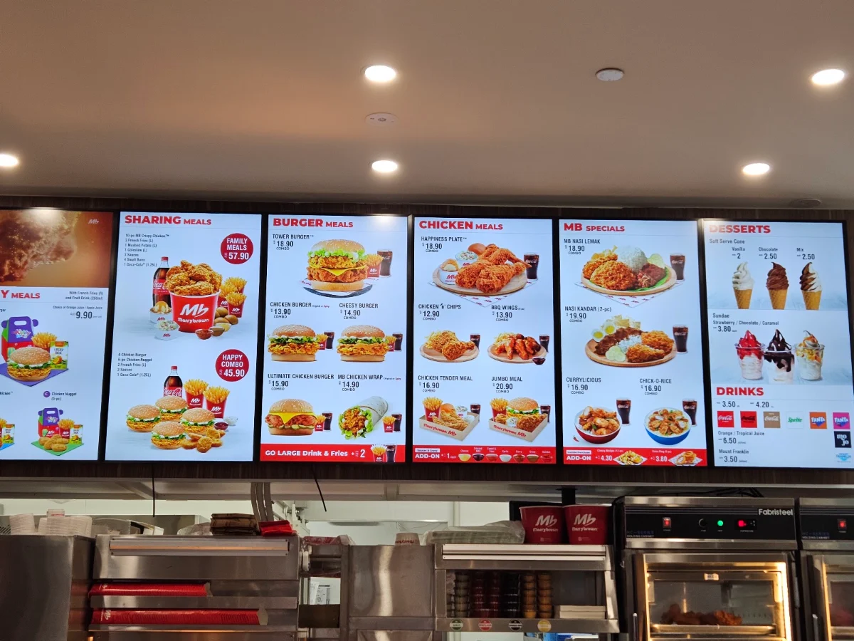 Menu, Marrybrown Craigieburn