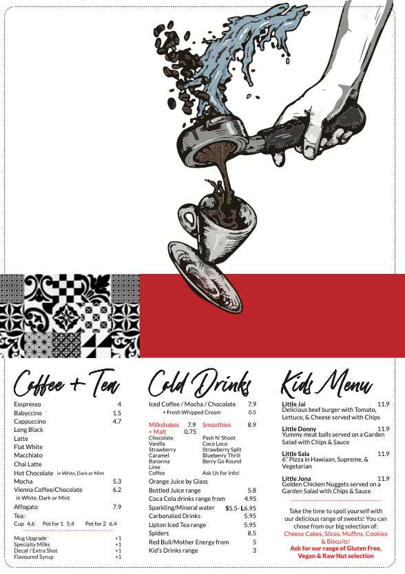 Menu, Elly Cafe