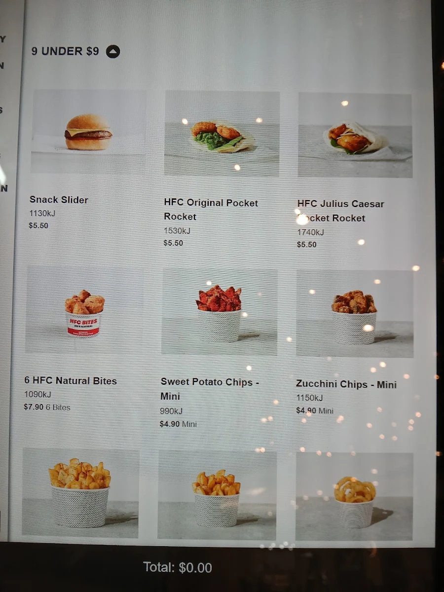 Menu, Grill'd Westfield Parramatta