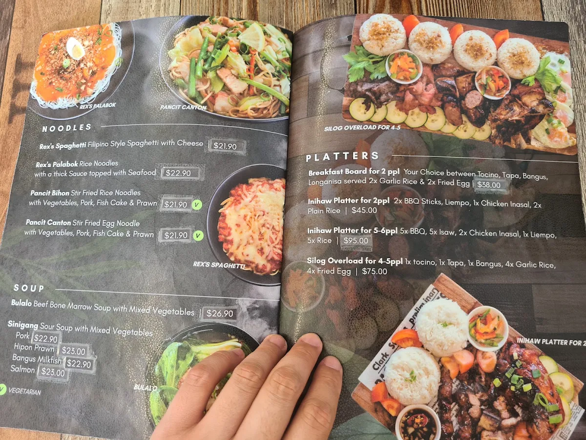 Menu, Rex's Cuisine