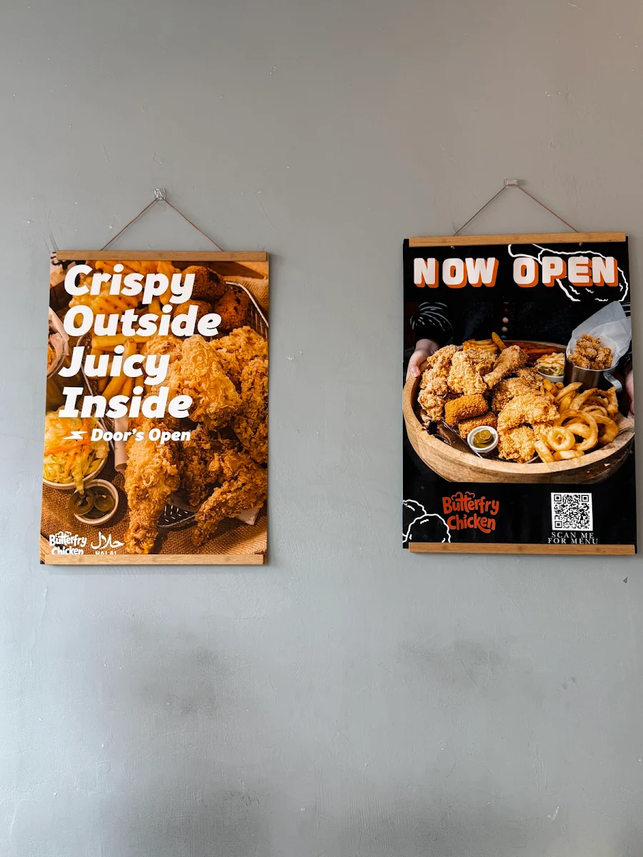 Menu, Butterfry Chicken Box Hill