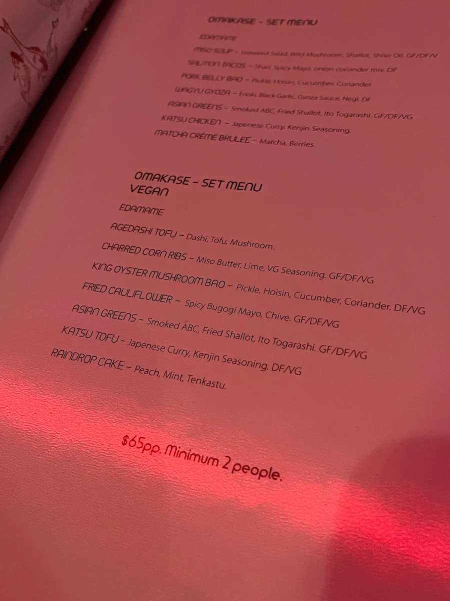 Menu, Night Market