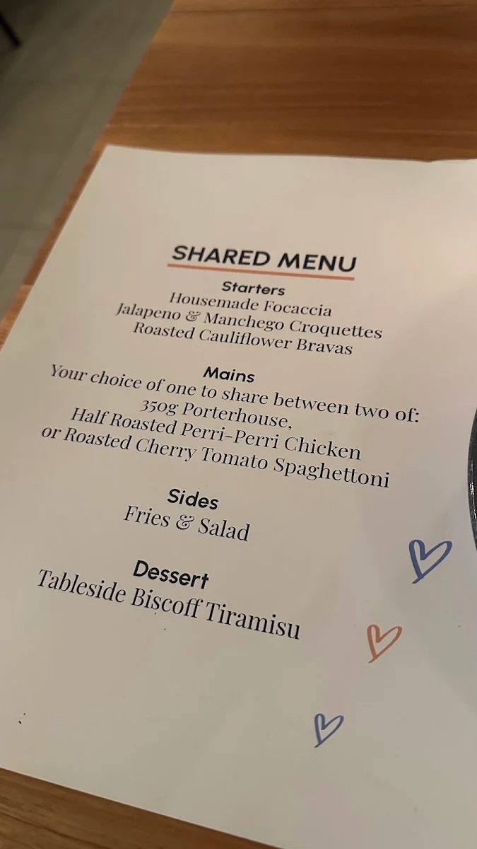 Menu, Maven by Morgan