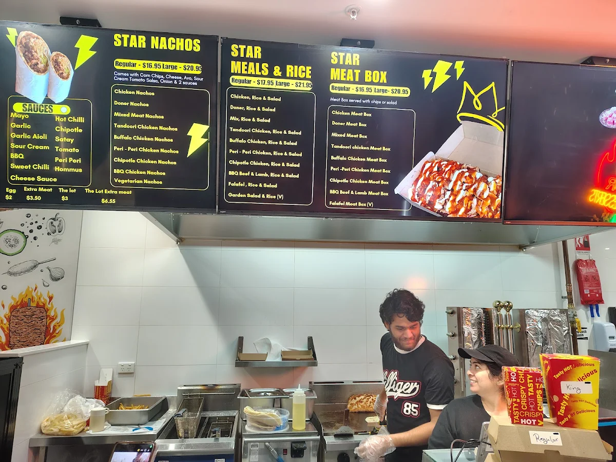 Menu, Star Kebab and Desserts