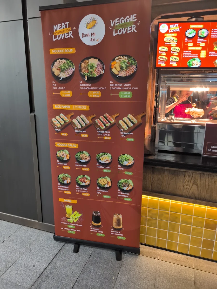 Menu, Banh Meats & Co