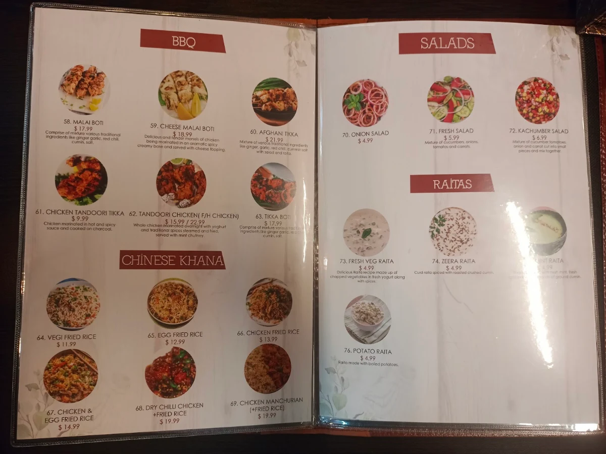 Menu, Top Khana