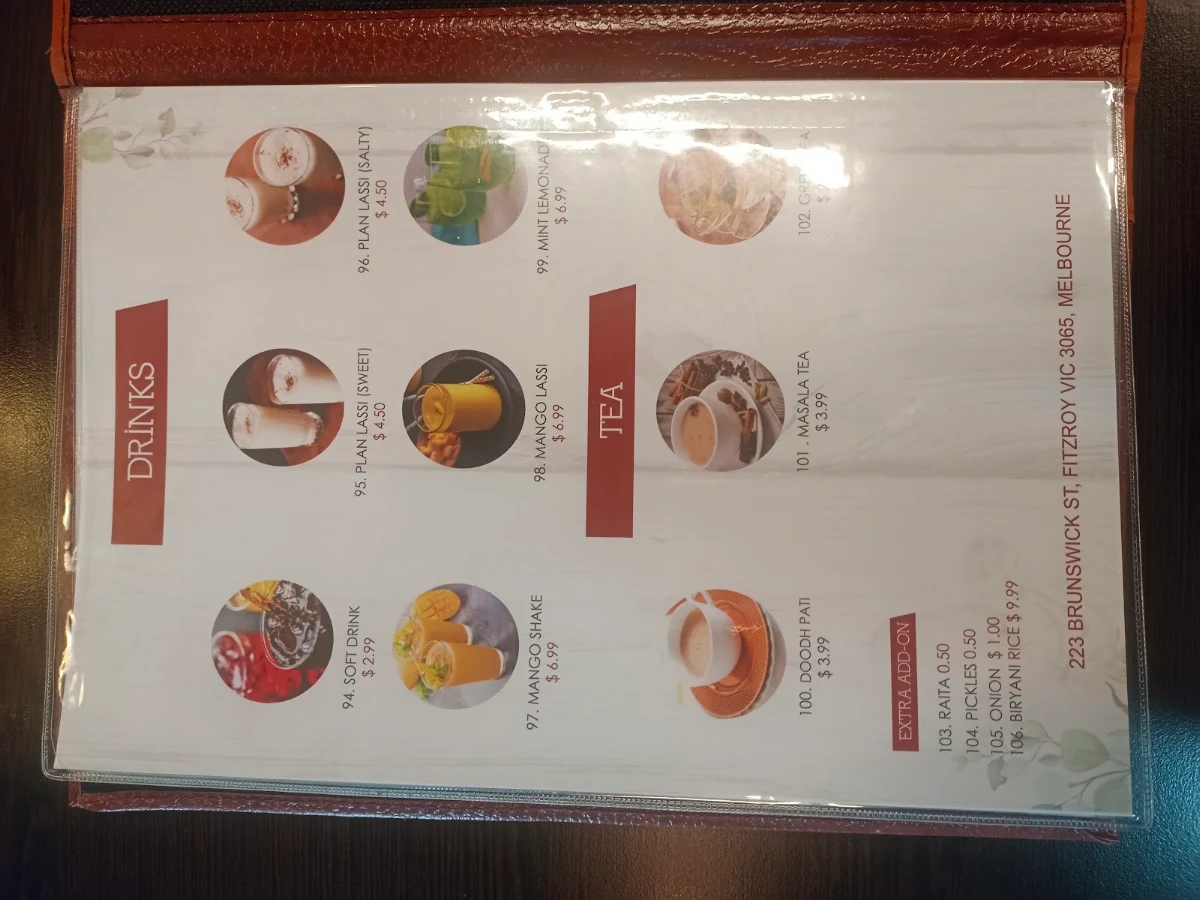 Menu, Top Khana