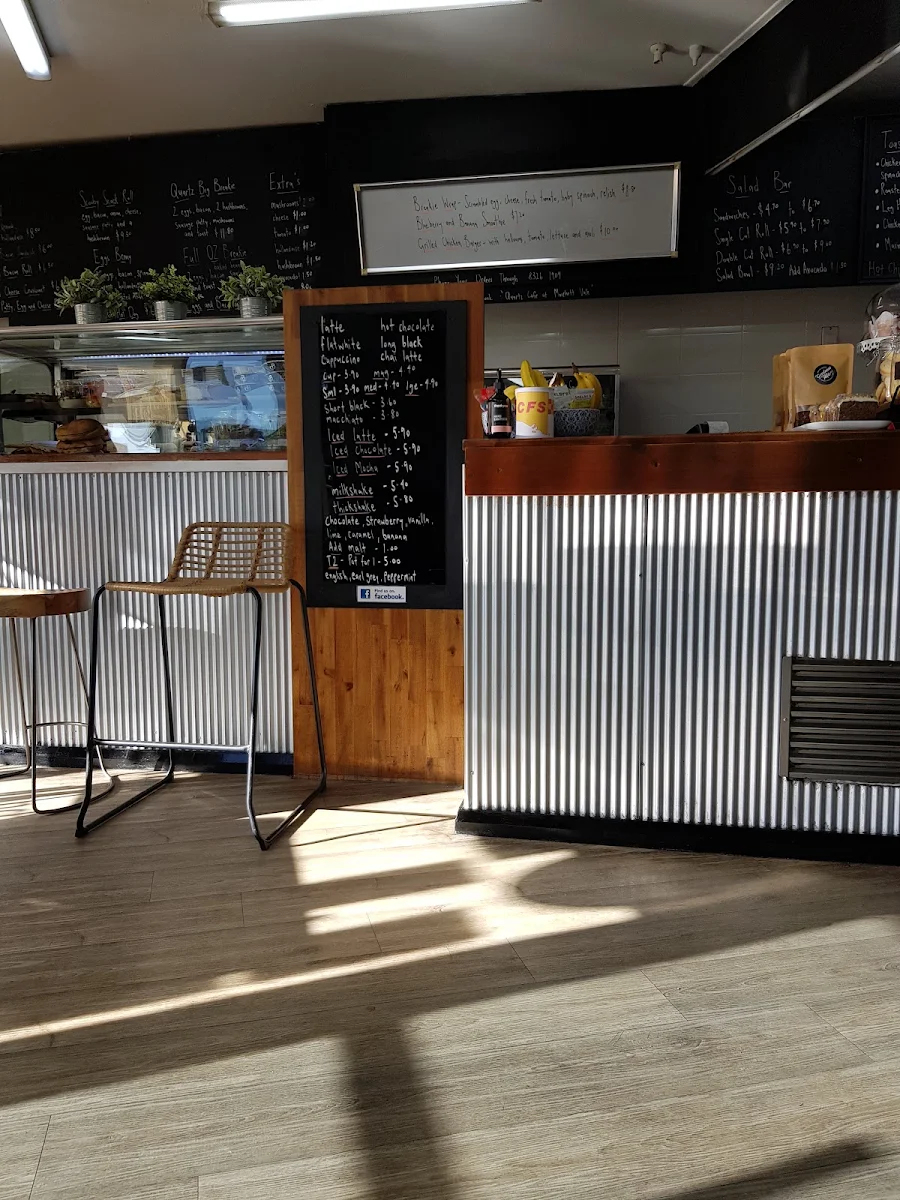 Menu, Quartz Cafe