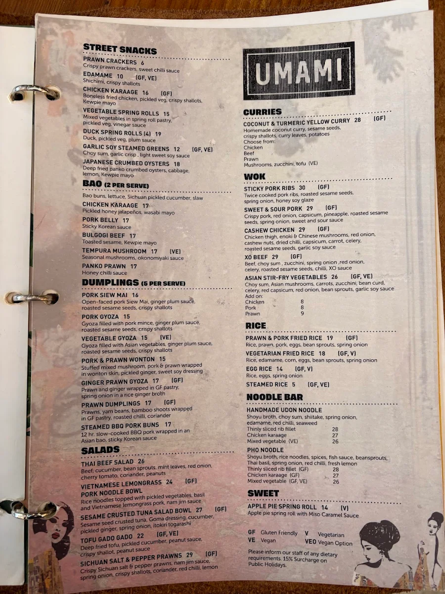 Menu, The Collective Palm Beach