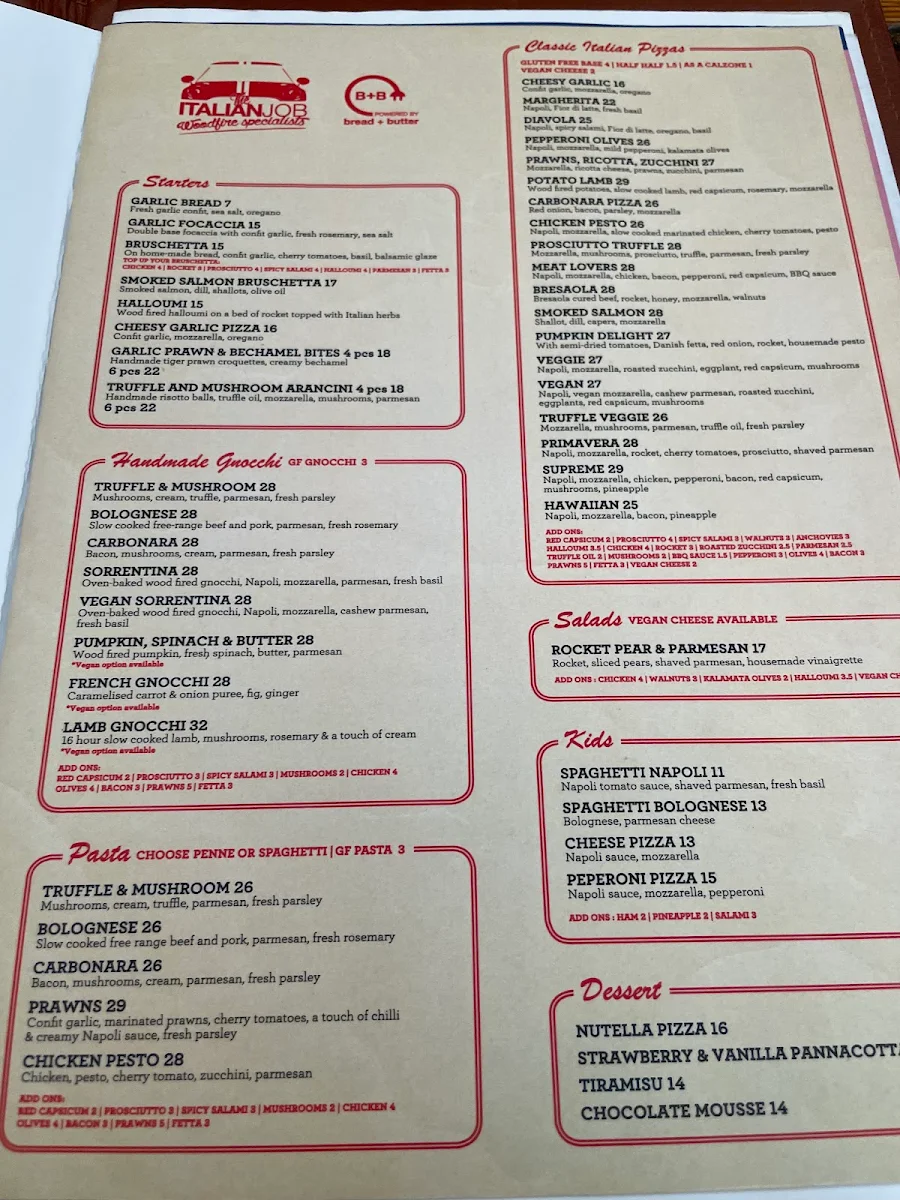 Menu, The Collective Palm Beach