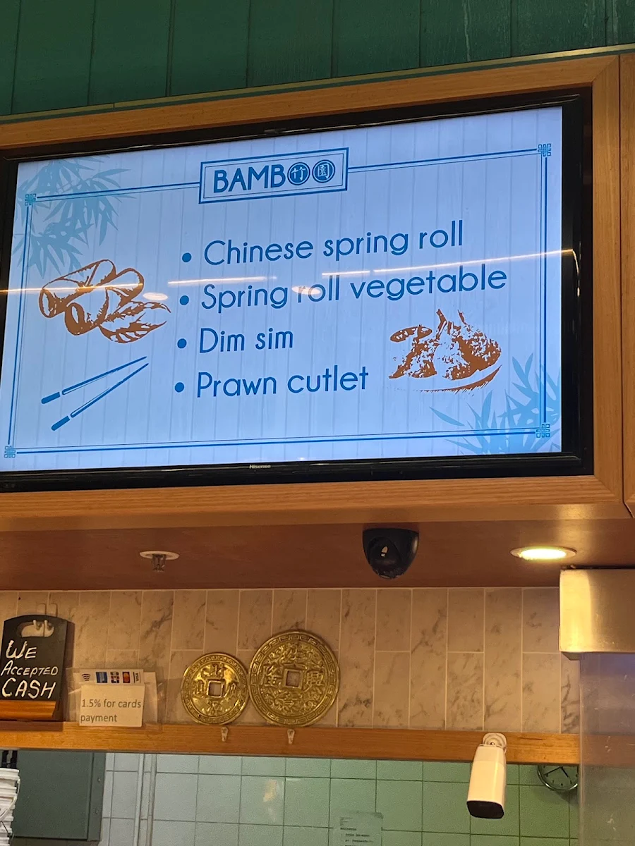 Menu, Bamboo Garden