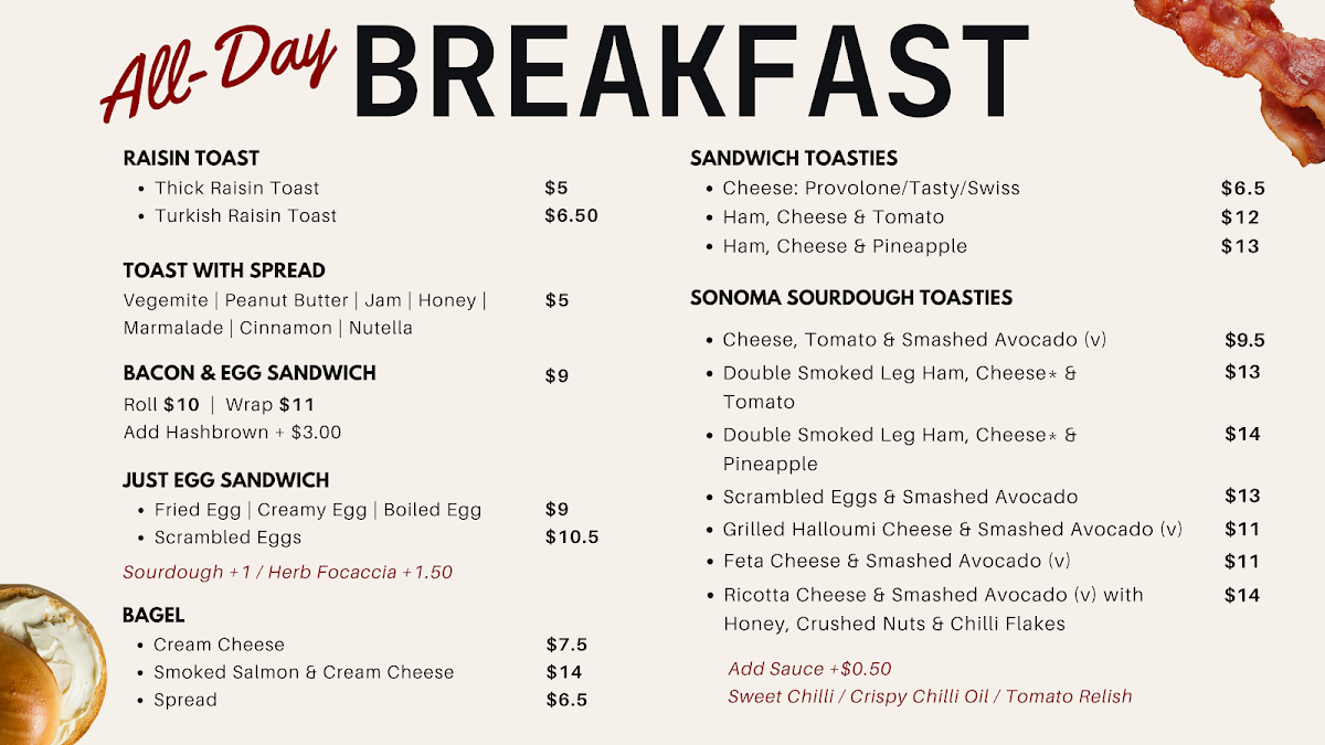 Menu, Hungry Hunter Sandwiches
