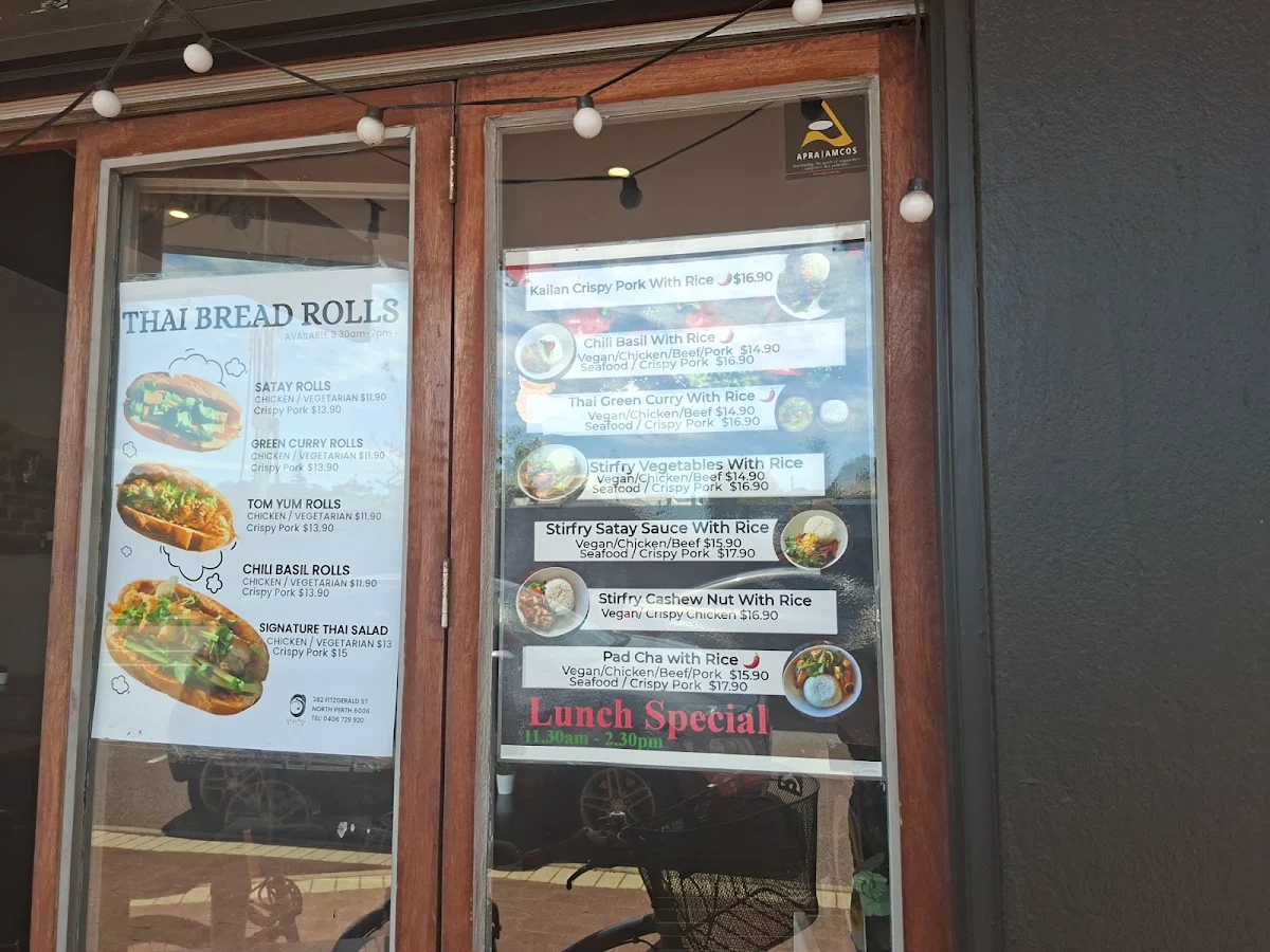Menu, Sa-Lung Thai Cafe