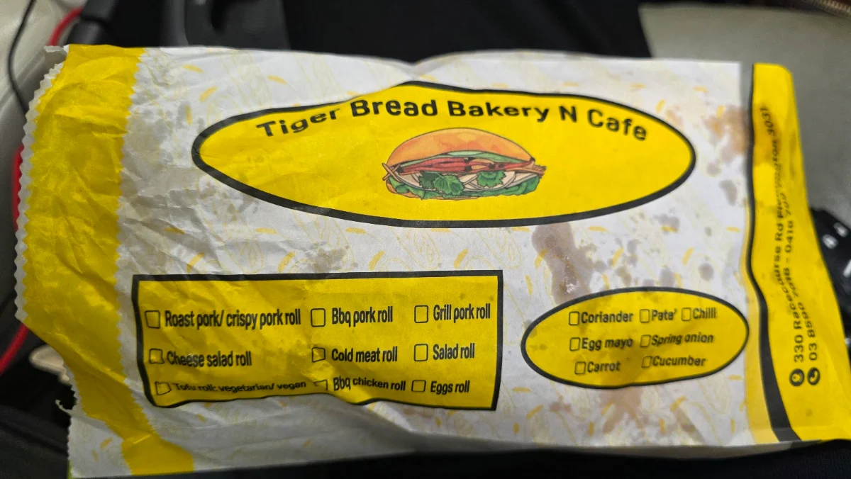 Menu, Tiger Bread Bakery & Café