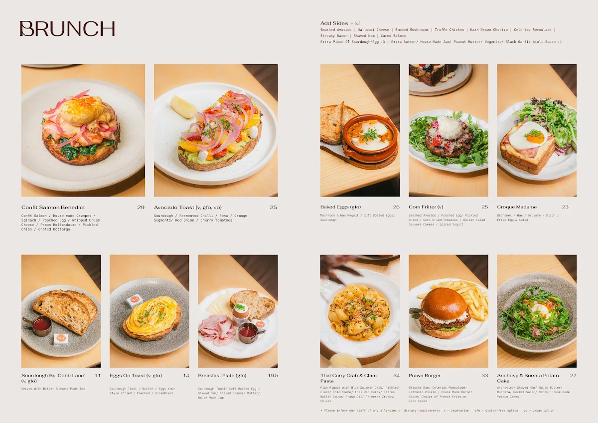 Menu, SOAZ 22 - Melbourne's Aesthetic Brunch Cafe
