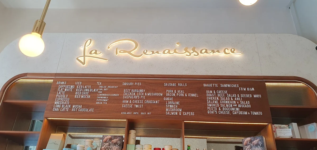 Menu, La Renaissance Patisserie and Cafe