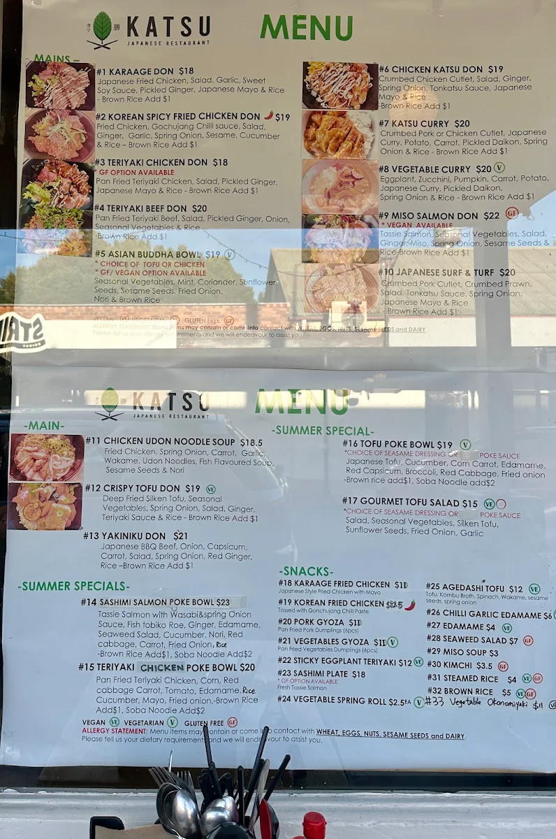 Menu, Katsu Japanese