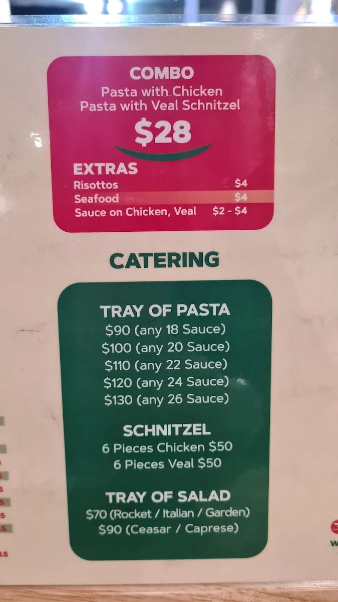Menu, PASTA CITTA