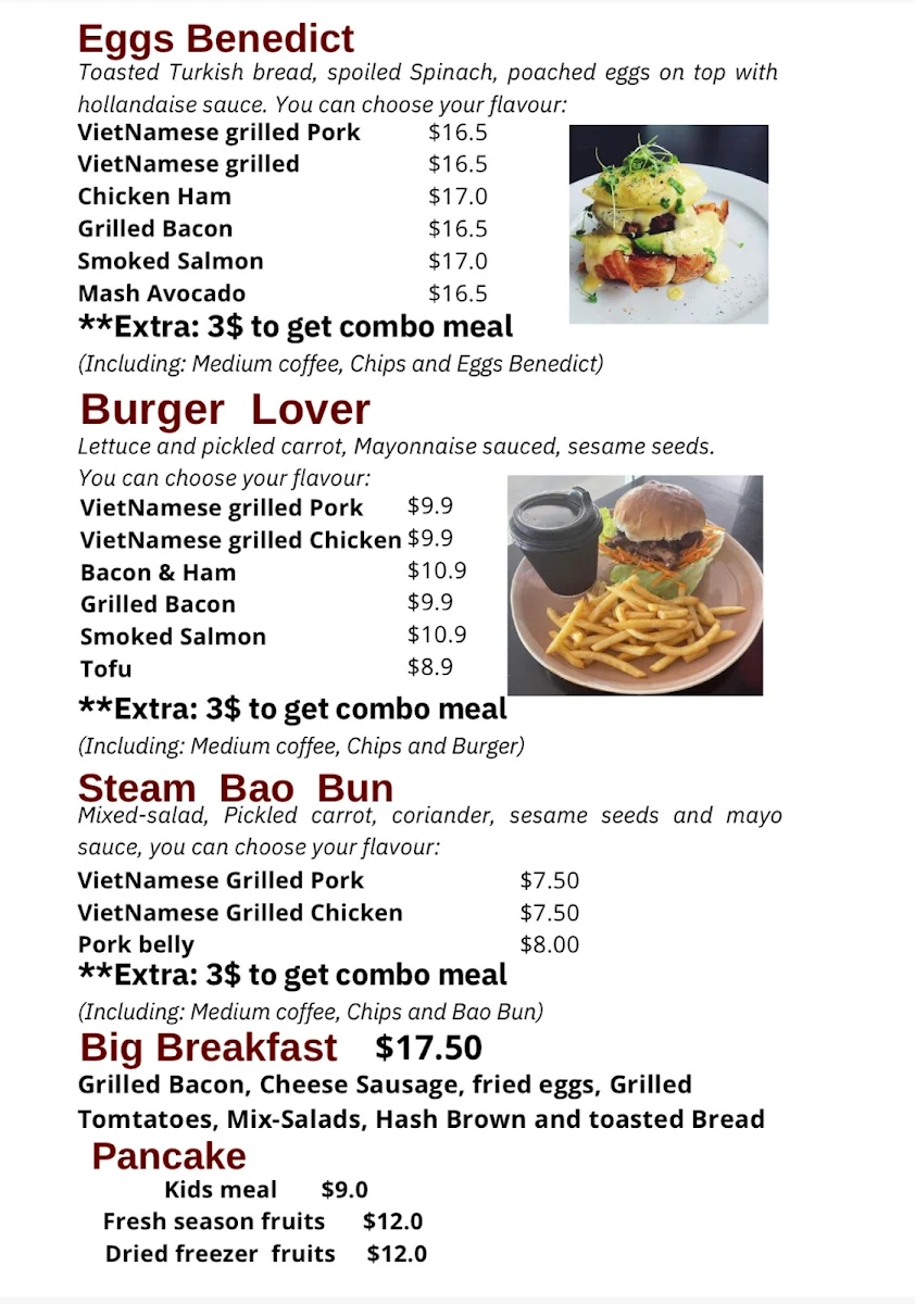 Menu, Viet House Restaurant
