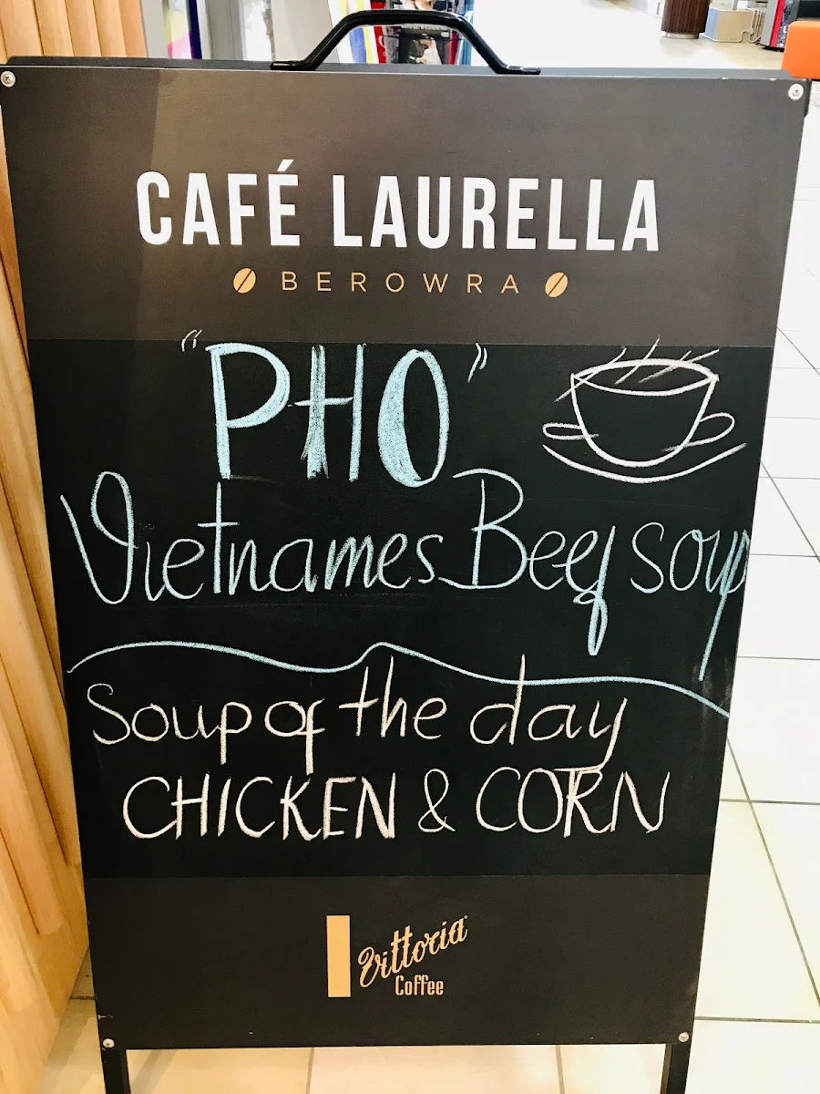 Menu, Cafe Laurella