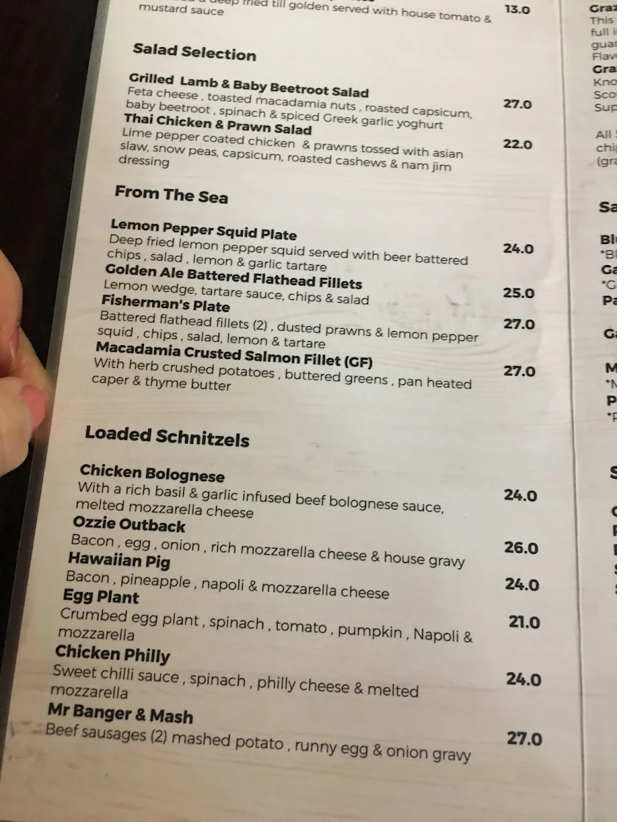 Menu, Morwell Hotel