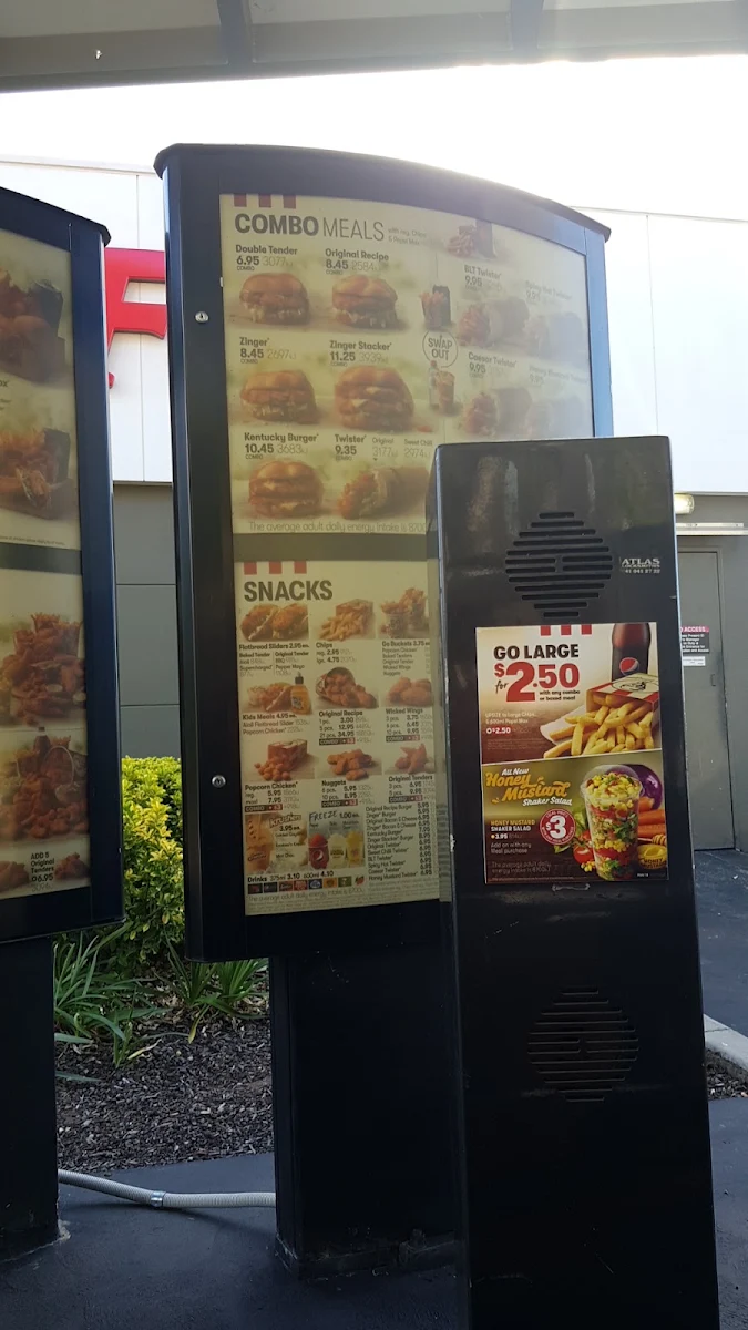 Menu, KFC Narellan