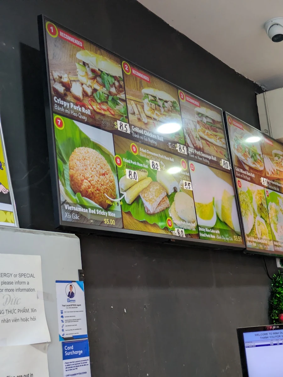 Menu, Minh Duc Bakery St Albans