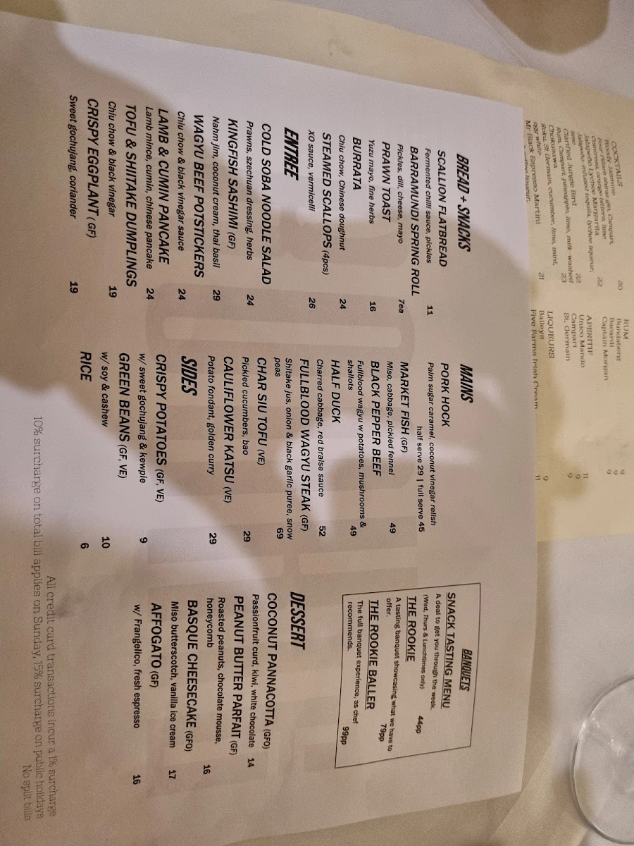 Menu, Ruki Robatayaki Bar & Grill