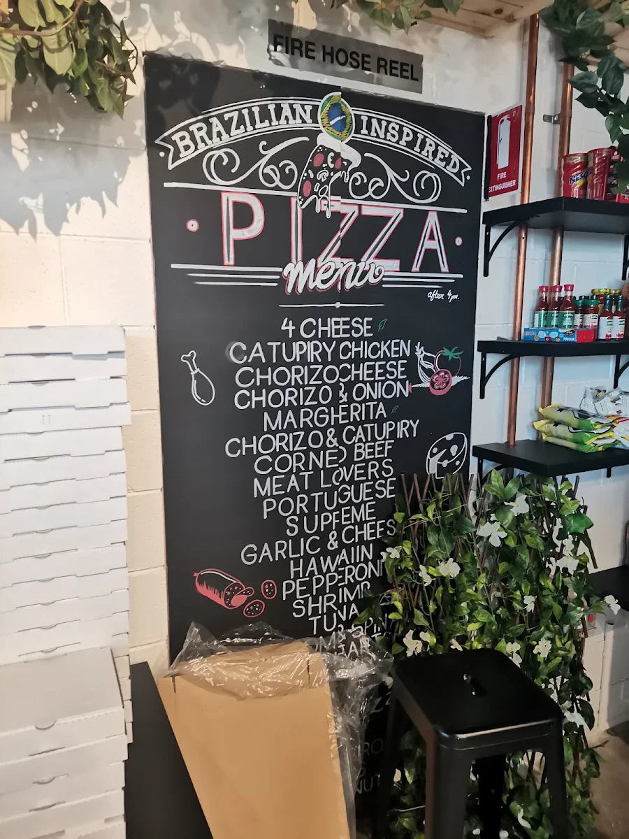 Menu, Sampa Pizza Cafe