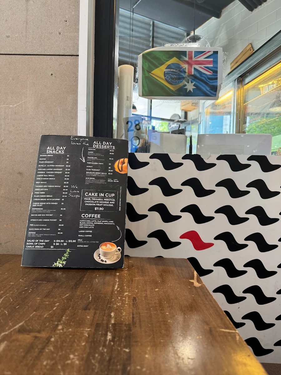 Menu, Sampa Pizza Cafe