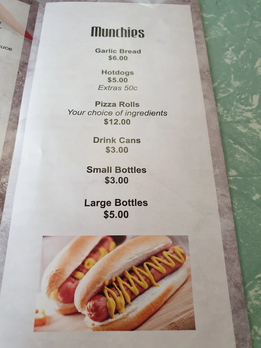 Menu, JJ'S BANNOCKBURN PIZZA