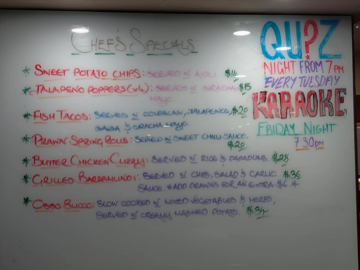 Menu, The Kardy