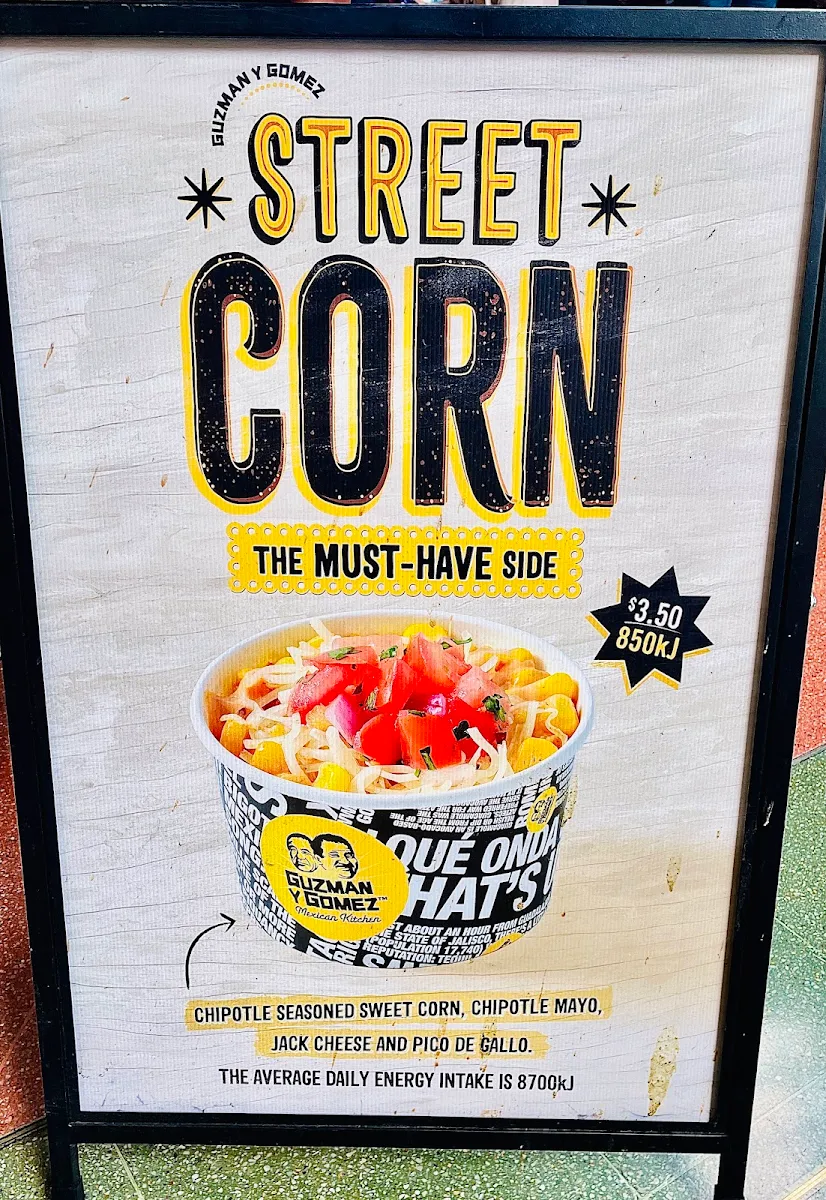 Menu, Guzman y Gomez - Fountain Gate