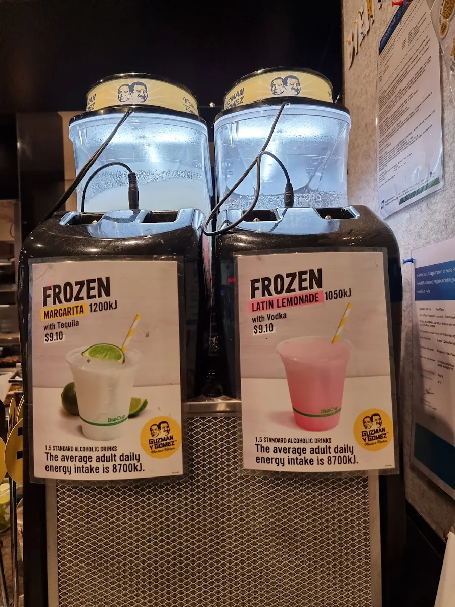 Menu, Guzman y Gomez - Fountain Gate