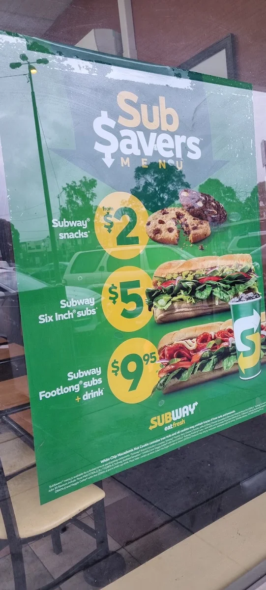 Menu, Subway
