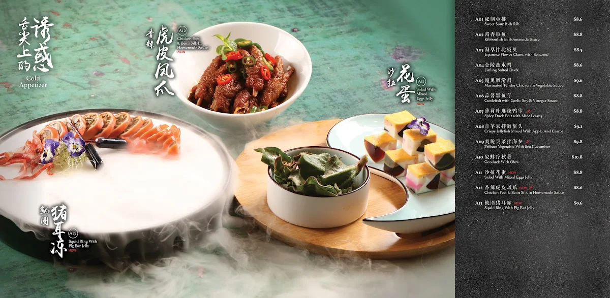 Menu, Mr Stonebowl