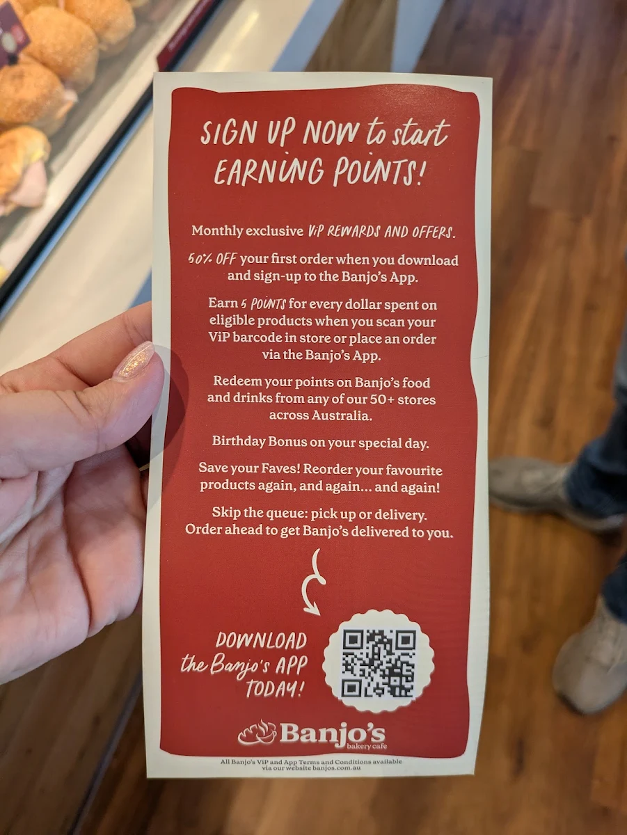 Menu, Banjo’s Bakery Café – Bundamba (Drive Thru)