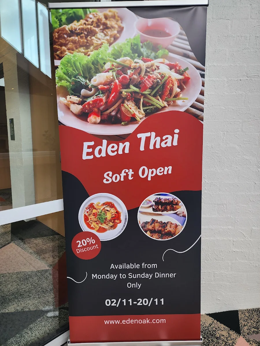 Menu, Eden Thai Restaurant