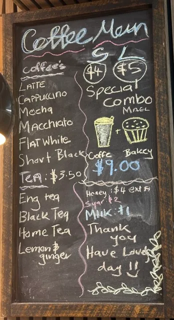 Menu, 22 Cafe