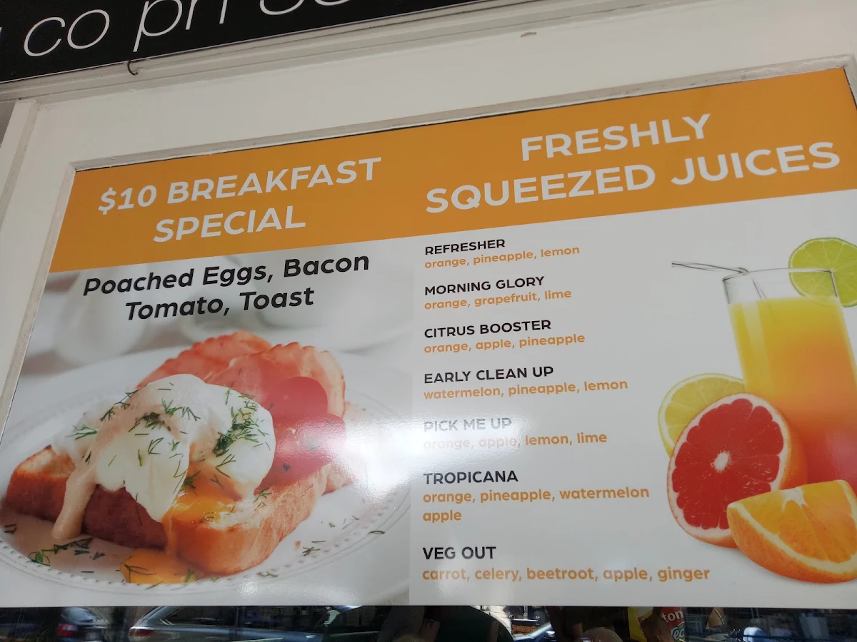 Menu, Willes Fine Foods