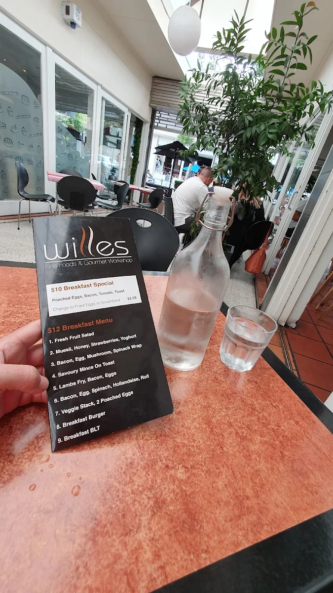 Menu, Willes Fine Foods