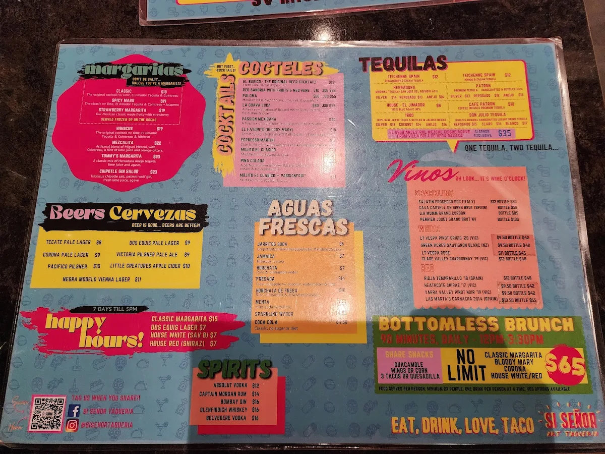 Menu, Si Senor – Mexican Restaurant in Hampton | Tacos, Margaritas