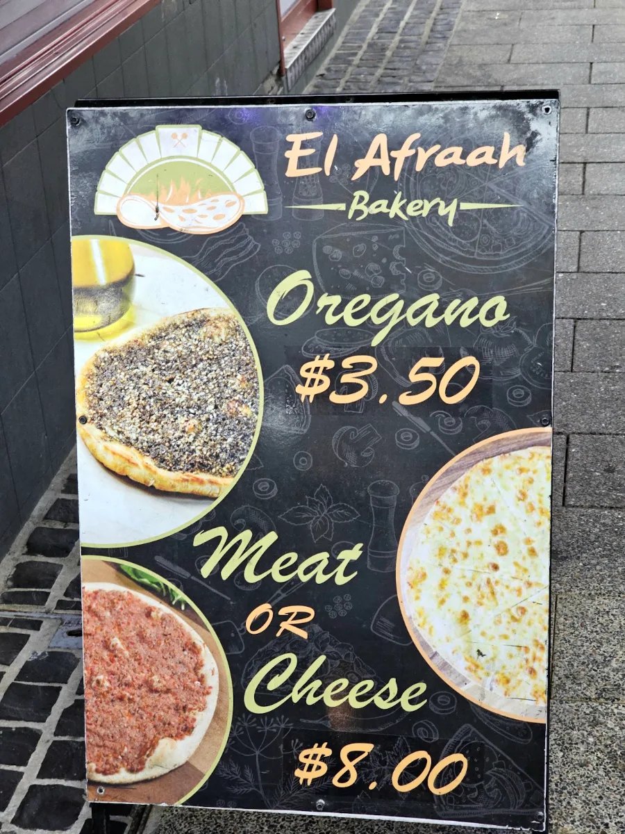 Menu, El Afraah Bakery Kogarah