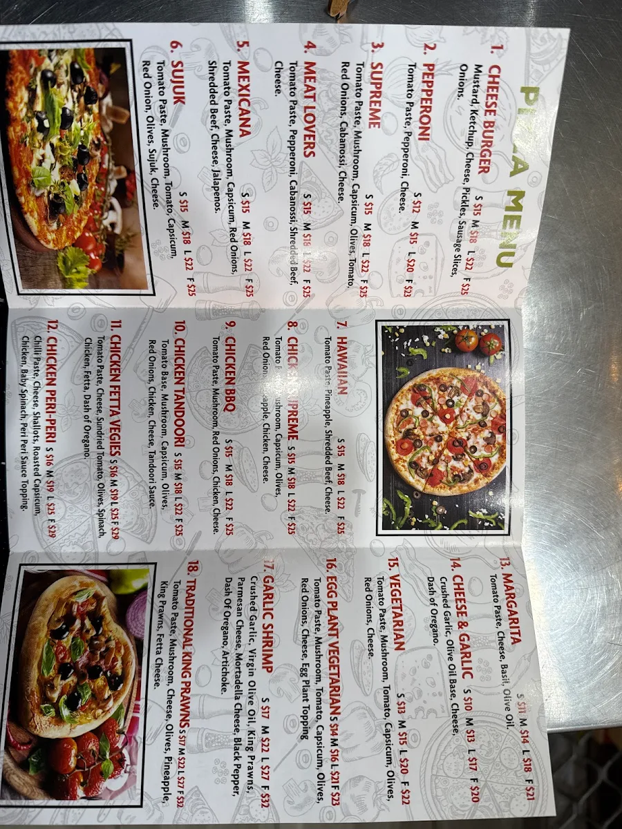 Menu, El Afraah Bakery Kogarah