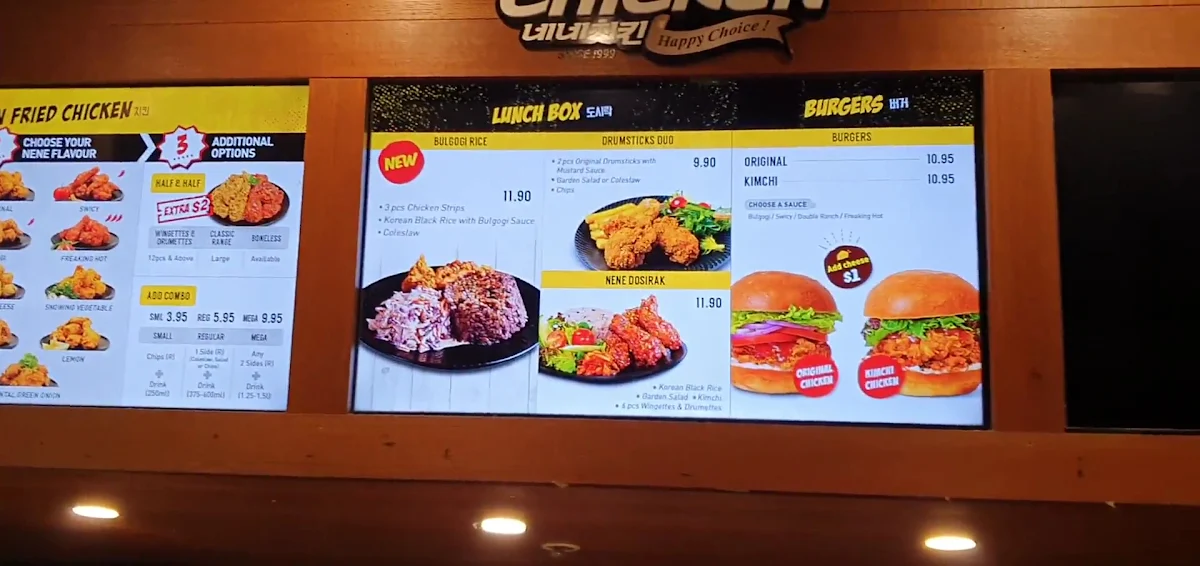 Menu, Nene Chicken Highpoint