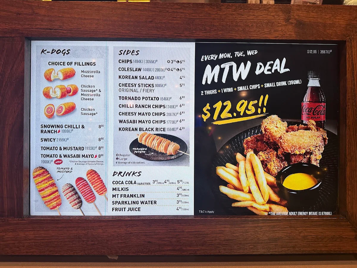 Menu, Nene Chicken Highpoint