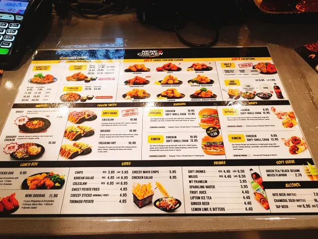 Menu, Nene Chicken Highpoint