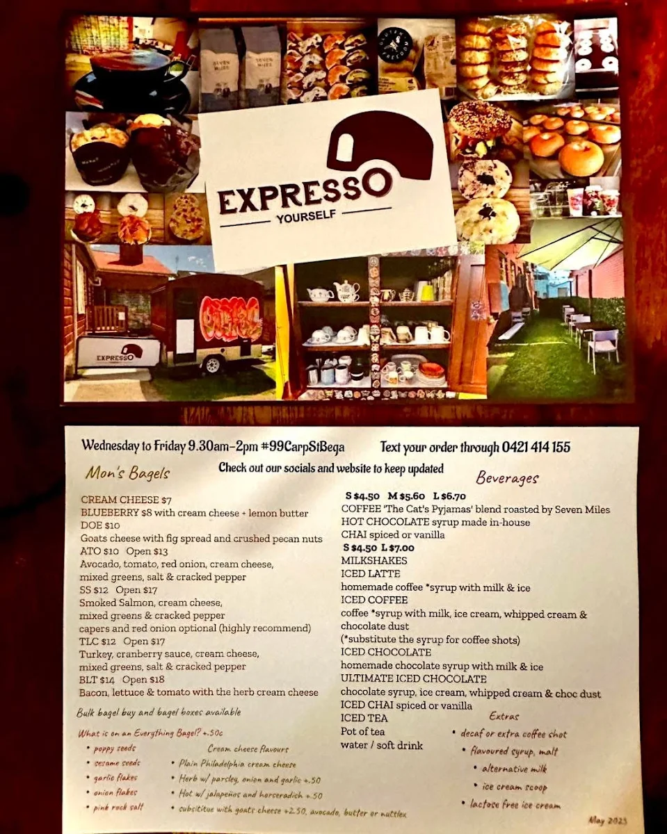 Menu, Expresso Yourself MC
